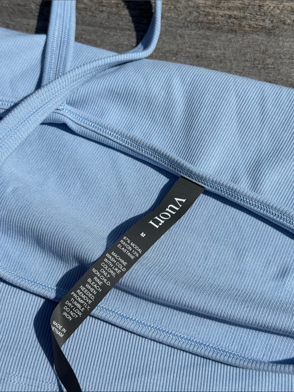 Vuori Light Blue Ribbed Camisole - Picture 5 of 5